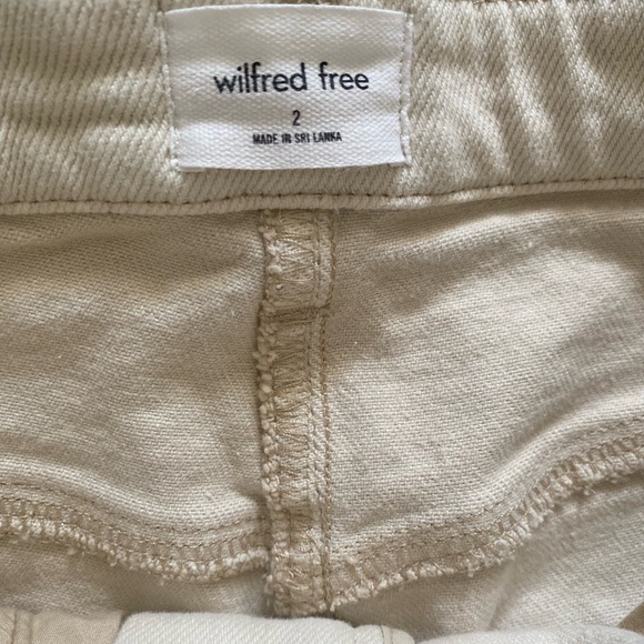 Aritzia Wilfred Free Ivory Boot Flare Legged Denim Pant Size 2 - Picture 9 of 11